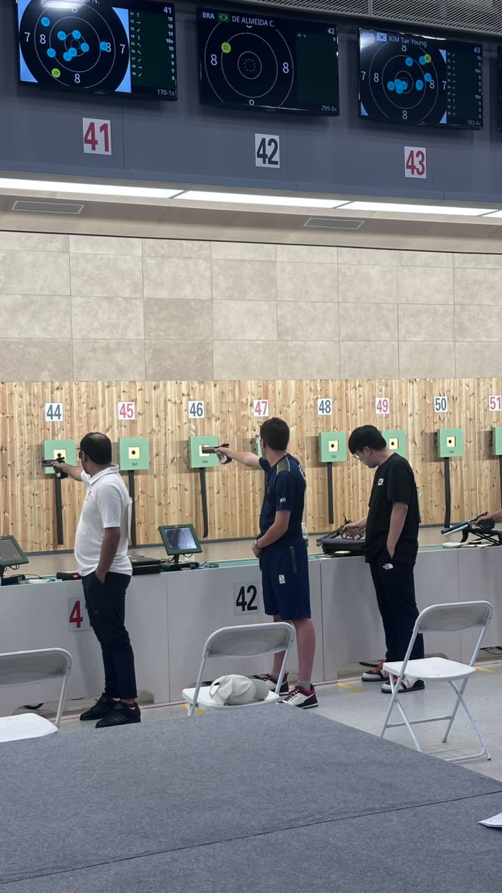 Caio de Almeida na Qualificatória Pistola de Ar em Hangzhou A