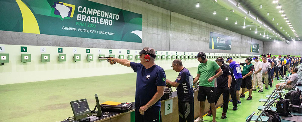 Estande de 10m do CMTE durante o Brasileiro