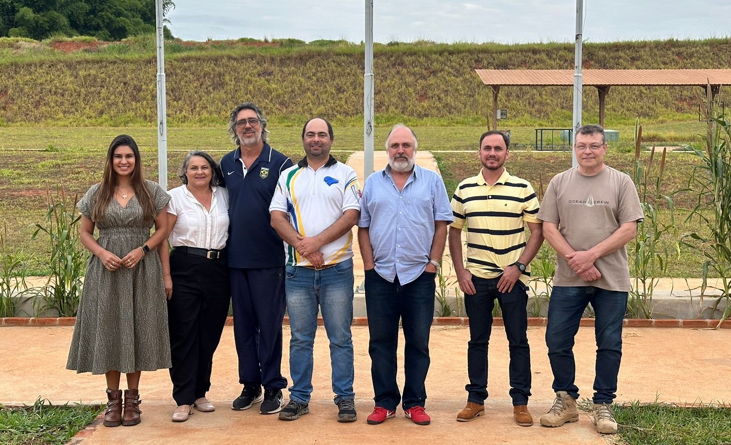 Representantes da CBTE, da Federaçao Paulista e do clube sediante